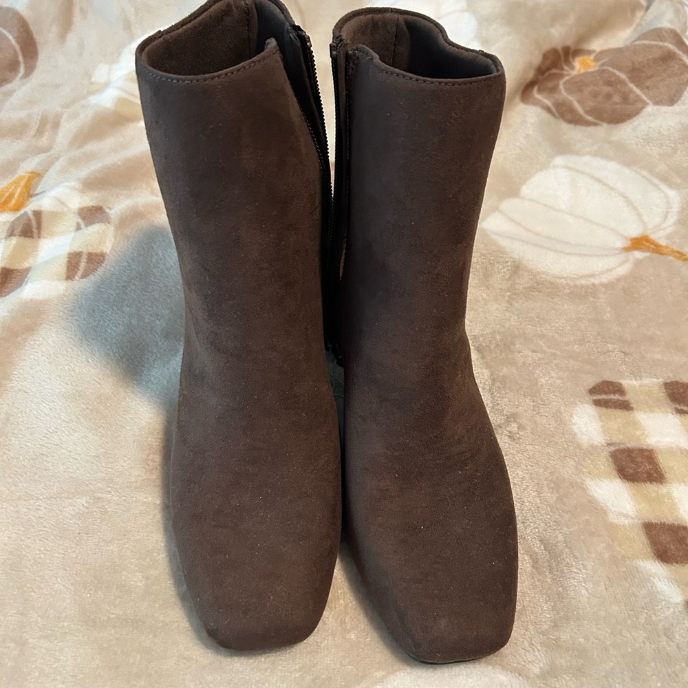 Suede Brown Ankle Boots